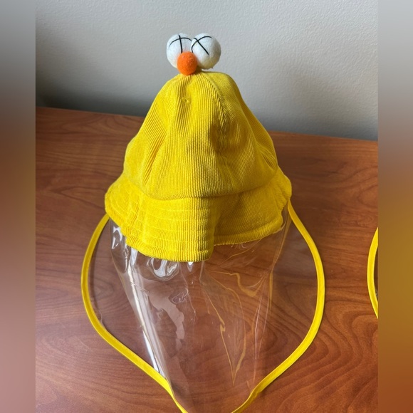 Lot of 2 Yellow Bucket Face Shield Mask KAWS hats - Picture 2 of 6